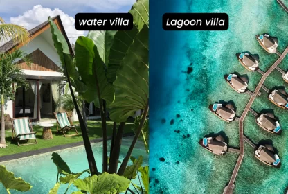 Difference between a water villa or lagoon villa in Maldives?